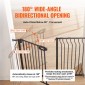 VEVOR Baby Gate, 74,9 cm-122,9 cm Extra Wide, 76,2 cm High, Dog Gate για τις πόρτες και το σπίτι σκάλες, Easy Step Walk Thru Auto Close Child Gate Πόρτα ασφαλείας για κατοικίδια με κιτ τοποθέτησης πίεσης και κιτ τοποθέτησης στον τοίχο, μαύρο