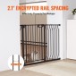 VEVOR Baby Gate, 74,9 cm-122,9 cm Extra Wide, 76,2 cm High, Dog Gate για τις πόρτες και το σπίτι σκάλες, Easy Step Walk Thru Auto Close Child Gate Πόρτα ασφαλείας για κατοικίδια με κιτ τοποθέτησης πίεσης και κιτ τοποθέτησης στον τοίχο, μαύρο