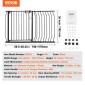 VEVOR Baby Gate, 74,9 cm-122,9 cm Extra Wide, 76,2 cm High, Dog Gate για τις πόρτες και το σπίτι σκάλες, Easy Step Walk Thru Auto Close Child Gate Πόρτα ασφαλείας για κατοικίδια με κιτ τοποθέτησης πίεσης και κιτ τοποθέτησης στον τοίχο, μαύρο