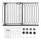 VEVOR Baby Gate, 74,9 cm-122,9 cm Extra Wide, 76,2 cm High, Dog Gate για τις πόρτες και το σπίτι σκάλες, Easy Step Walk Thru Auto Close Child Gate Πόρτα ασφαλείας για κατοικίδια με κιτ τοποθέτησης πίεσης και κιτ τοποθέτησης στον τοίχο, μαύρο