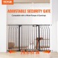 VEVOR Baby Gate, 29,5"-51" Extra Wide, 30" High, Dog Gate για σκάλες Πόρτες και σπίτι, Easy Step Walk Thru Auto Close Child Gate Πύλη ασφαλείας για κατοικίδια με κιτ τοποθέτησης πίεσης και κιτ τοποθέτησης στον τοίχο, μαύρο