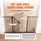 VEVOR Baby Gate, 29,5"-51" Extra Wide, 30" High, Dog Gate για σκάλες Πόρτες και σπίτι, Easy Step Walk Thru Auto Close Child Gate Πύλη ασφαλείας για κατοικίδια με κιτ τοποθέτησης πίεσης και κιτ τοποθέτησης στον τοίχο, μαύρο