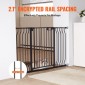 VEVOR Baby Gate, 29,5"-51" Extra Wide, 30" High, Dog Gate για σκάλες Πόρτες και σπίτι, Easy Step Walk Thru Auto Close Child Gate Πύλη ασφαλείας για κατοικίδια με κιτ τοποθέτησης πίεσης και κιτ τοποθέτησης στον τοίχο, μαύρο
