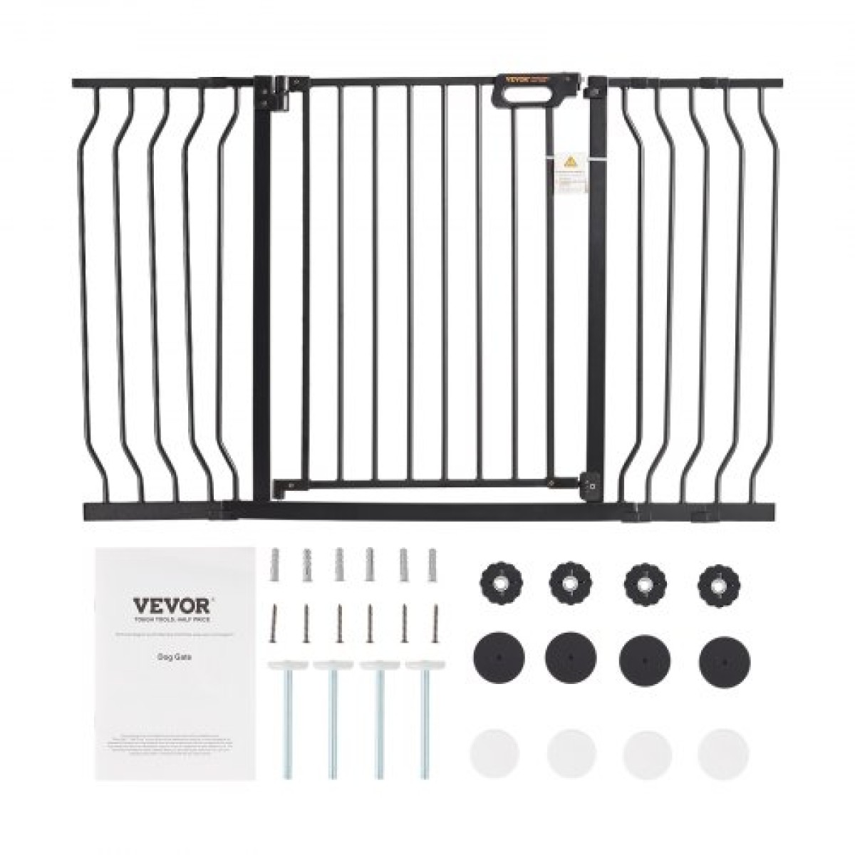 VEVOR Baby Gate, 29,5"-51" Extra Wide, 30" High, Dog Gate για σκάλες Πόρτες και σπίτι, Easy Step Walk Thru Auto Close Child Gate Πύλη ασφαλείας για κατοικίδια με κιτ τοποθέτησης πίεσης και κιτ τοποθέτησης στον τοίχο, μαύρο
