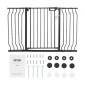 VEVOR Baby Gate, 29,5"-51" Extra Wide, 30" High, Dog Gate για σκάλες Πόρτες και σπίτι, Easy Step Walk Thru Auto Close Child Gate Πύλη ασφαλείας για κατοικίδια με κιτ τοποθέτησης πίεσης και κιτ τοποθέτησης στον τοίχο, μαύρο