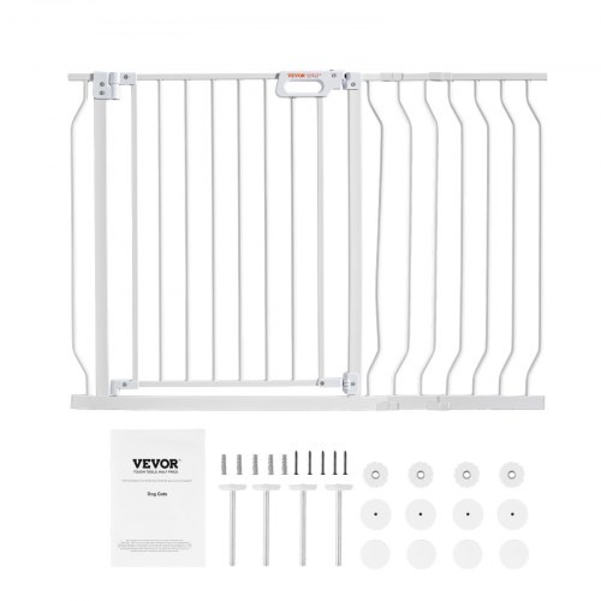 VEVOR Baby Gate, 74,9-122,9 cm Εξαιρετικά πλάτος, 76,2 cm ύψος, Dog Gate για τις πόρτες και το σπίτι σκάλες, Easy Step Walk Thru Auto Close Child Gate Πόρτα ασφαλείας για κατοικίδια με κιτ τοποθέτησης πίεσης και κιτ τοποθέτησης στον τοίχο, λευκό