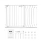 VEVOR Baby Gate, 74,9-122,9 cm Εξαιρετικά πλάτος, 76,2 cm ύψος, Dog Gate για τις πόρτες και το σπίτι σκάλες, Easy Step Walk Thru Auto Close Child Gate Πόρτα ασφαλείας για κατοικίδια με κιτ τοποθέτησης πίεσης και κιτ τοποθέτησης στον τοίχο, λευκό
