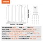 VEVOR Baby Gate, 29,5"-37" Extra Wide, 30" High, Dog Gate για σκάλες, Πόρτες και σπίτι, Easy Step Walk Thru Auto Close Child Gate Πύλη ασφαλείας κατοικίδιων ζώων με κιτ τοποθέτησης πίεσης και κιτ τοποθέτησης στον τοίχο, λευκό