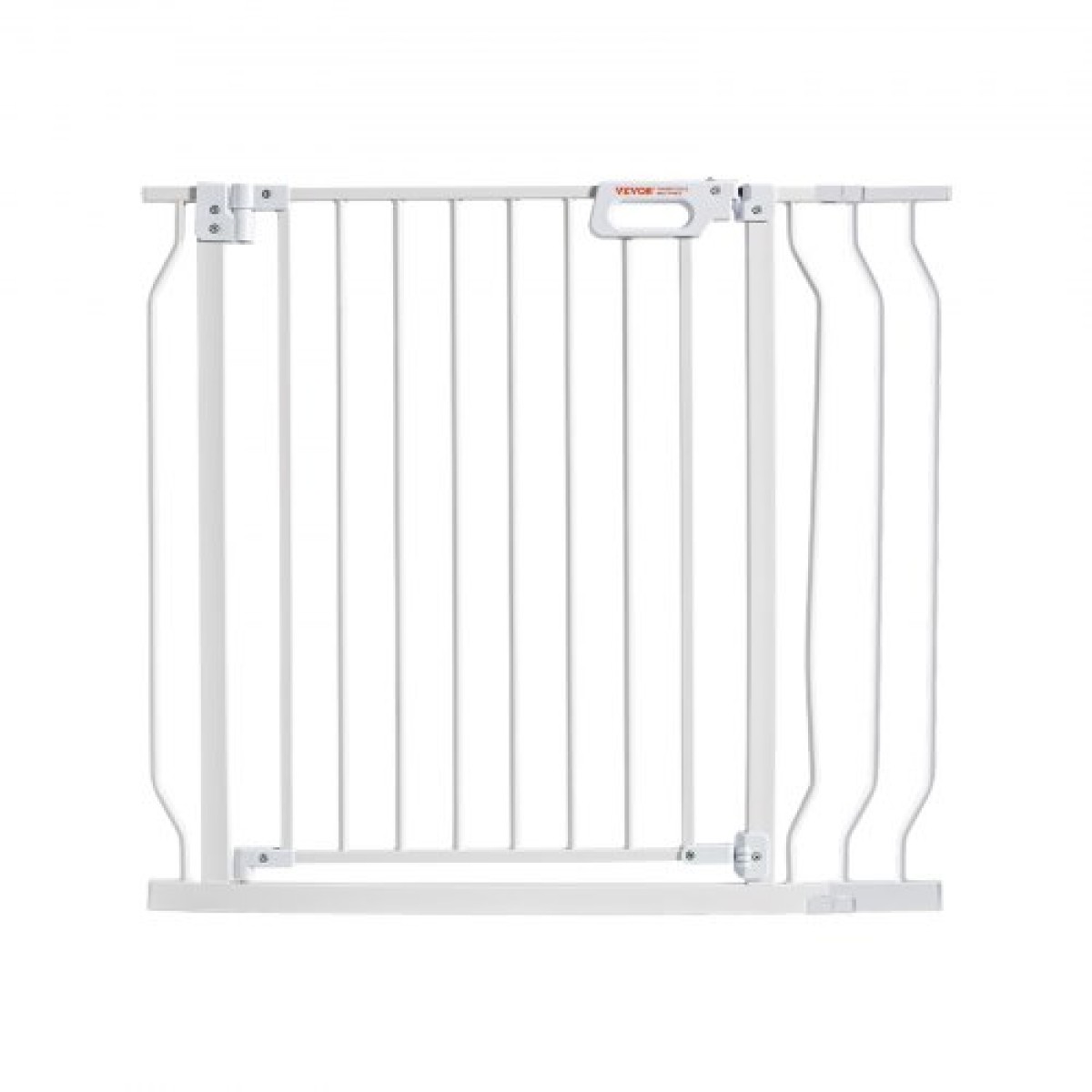 VEVOR Baby Gate, 29,5"-37" Extra Wide, 30" High, Dog Gate για σκάλες, Πόρτες και σπίτι, Easy Step Walk Thru Auto Close Child Gate Πύλη ασφαλείας κατοικίδιων ζώων με κιτ τοποθέτησης πίεσης και κιτ τοποθέτησης στον τοίχο, λευκό