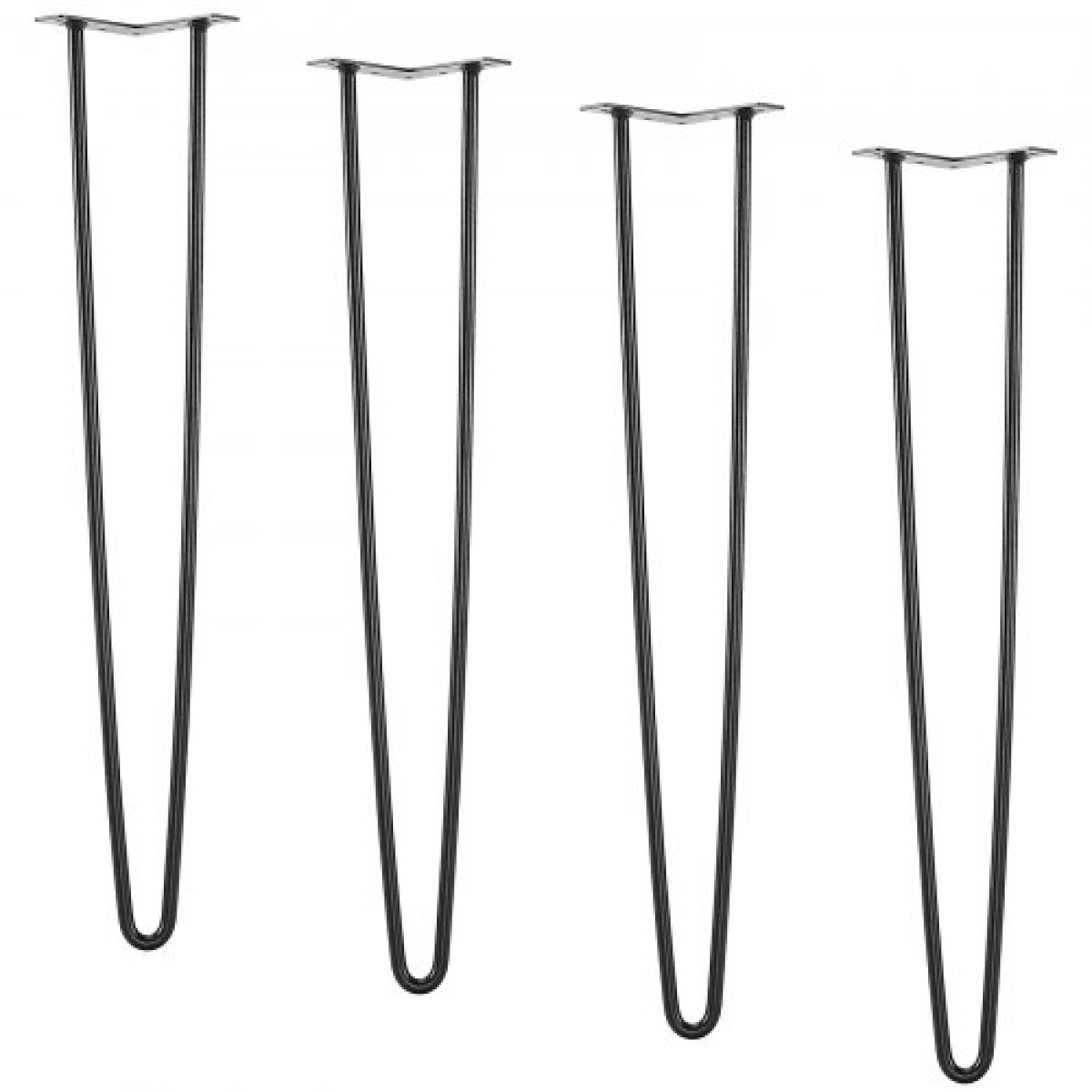 Πόδια επίπλων φουρκέτας VEVOR 711.2MM, Μεταλλικά DIY έργα για κομοδίνο, τραπεζάκι σαλονιού, γραφείο, χωρητικότητα 226,8 KG με προστατευτικά δαπέδου από καουτσούκ, μεταλλικά ανθεκτικά μοντέρνα πόδια τραπεζιού βαρέως τύπου, 4 ΤΕΜ.