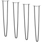 Πόδια επίπλων φουρκέτας VEVOR 711.2MM, Μεταλλικά DIY έργα για κομοδίνο, τραπεζάκι σαλονιού, γραφείο, χωρητικότητα 226,8 KG με προστατευτικά δαπέδου από καουτσούκ, μεταλλικά ανθεκτικά μοντέρνα πόδια τραπεζιού βαρέως τύπου, 4 ΤΕΜ.
