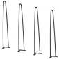 Πόδια επίπλων φουρκέτας VEVOR 711.2MM, Μεταλλικά DIY έργα για κομοδίνο, τραπεζάκι σαλονιού, γραφείο, χωρητικότητα 226,8 KG με προστατευτικά δαπέδου από καουτσούκ, μεταλλικά ανθεκτικά μοντέρνα πόδια τραπεζιού βαρέως τύπου, 4 ΤΕΜ.