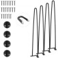Πόδια επίπλων φουρκέτας VEVOR 711.2MM, Μεταλλικά DIY έργα για κομοδίνο, τραπεζάκι σαλονιού, γραφείο, χωρητικότητα 226,8 KG με προστατευτικά δαπέδου από καουτσούκ, μεταλλικά ανθεκτικά μοντέρνα πόδια τραπεζιού βαρέως τύπου, 4 ΤΕΜ.
