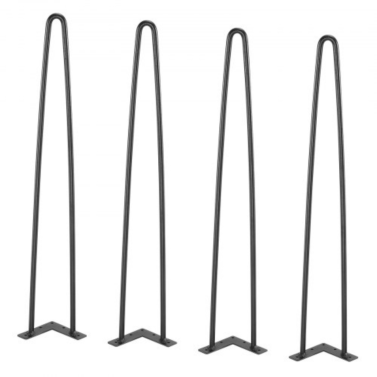 Πόδια επίπλων φουρκέτας VEVOR 711.2MM, Μεταλλικά DIY έργα για κομοδίνο, τραπεζάκι σαλονιού, γραφείο, χωρητικότητα 226,8 KG με προστατευτικά δαπέδου από καουτσούκ, μεταλλικά ανθεκτικά μοντέρνα πόδια τραπεζιού βαρέως τύπου, 4 ΤΕΜ.