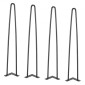 Πόδια επίπλων φουρκέτας VEVOR 711.2MM, Μεταλλικά DIY έργα για κομοδίνο, τραπεζάκι σαλονιού, γραφείο, χωρητικότητα 226,8 KG με προστατευτικά δαπέδου από καουτσούκ, μεταλλικά ανθεκτικά μοντέρνα πόδια τραπεζιού βαρέως τύπου, 4 ΤΕΜ.