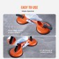 Βεντούζα VEVOR Glass, 11,9 cm 2 Pack 149,7 kg Χωρητικότητα φόρτωσης, Βεντούζα κενού με λαβή αλουμινίου, Εργαλείο ανύψωσης βιομηχανικής βεντούζας βαρέως τύπου για γυαλί, γρανίτη, πλακάκια, μέταλλο, ξύλινο πάνελ ανύψωσης