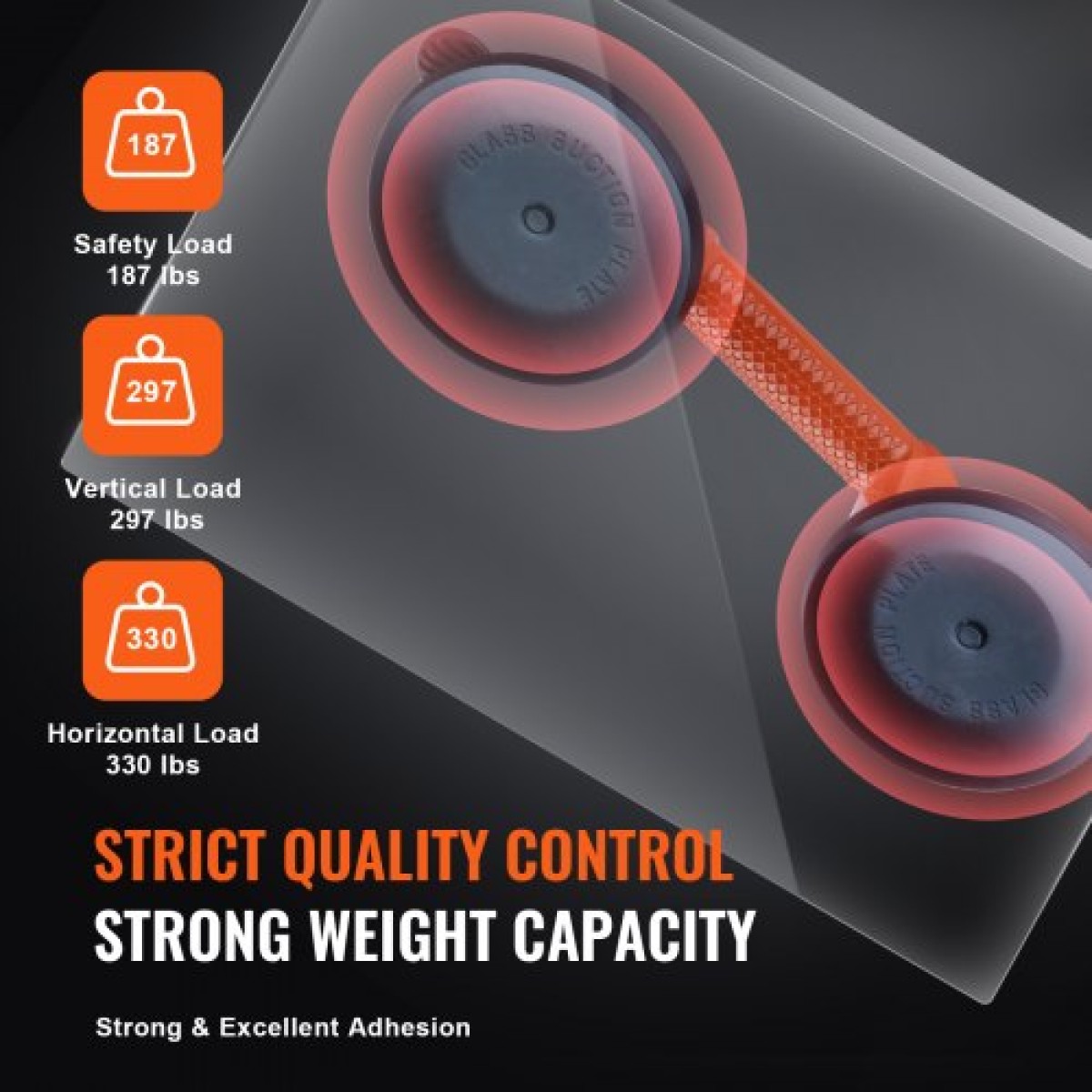 Βεντούζα VEVOR Glass, 11,9 cm 2 Pack 149,7 kg Χωρητικότητα φόρτωσης, Βεντούζα κενού με λαβή αλουμινίου, Εργαλείο ανύψωσης βιομηχανικής βεντούζας βαρέως τύπου για γυαλί, γρανίτη, πλακάκια, μέταλλο, ξύλινο πάνελ ανύψωσης