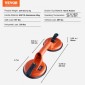 Βεντούζα VEVOR Glass, 11,9 cm 2 Pack 149,7 kg Χωρητικότητα φόρτωσης, Βεντούζα κενού με λαβή αλουμινίου, Εργαλείο ανύψωσης βιομηχανικής βεντούζας βαρέως τύπου για γυαλί, γρανίτη, πλακάκια, μέταλλο, ξύλινο πάνελ ανύψωσης