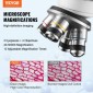 VEVOR Compound Trinocular Microscope 40X-2500 Magnification Lab Microscope with LED Illumination & External Interface