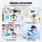 VEVOR Compound Trinocular Microscope 40X-2500 Magnification Lab Microscope with LED Illumination & External Interface