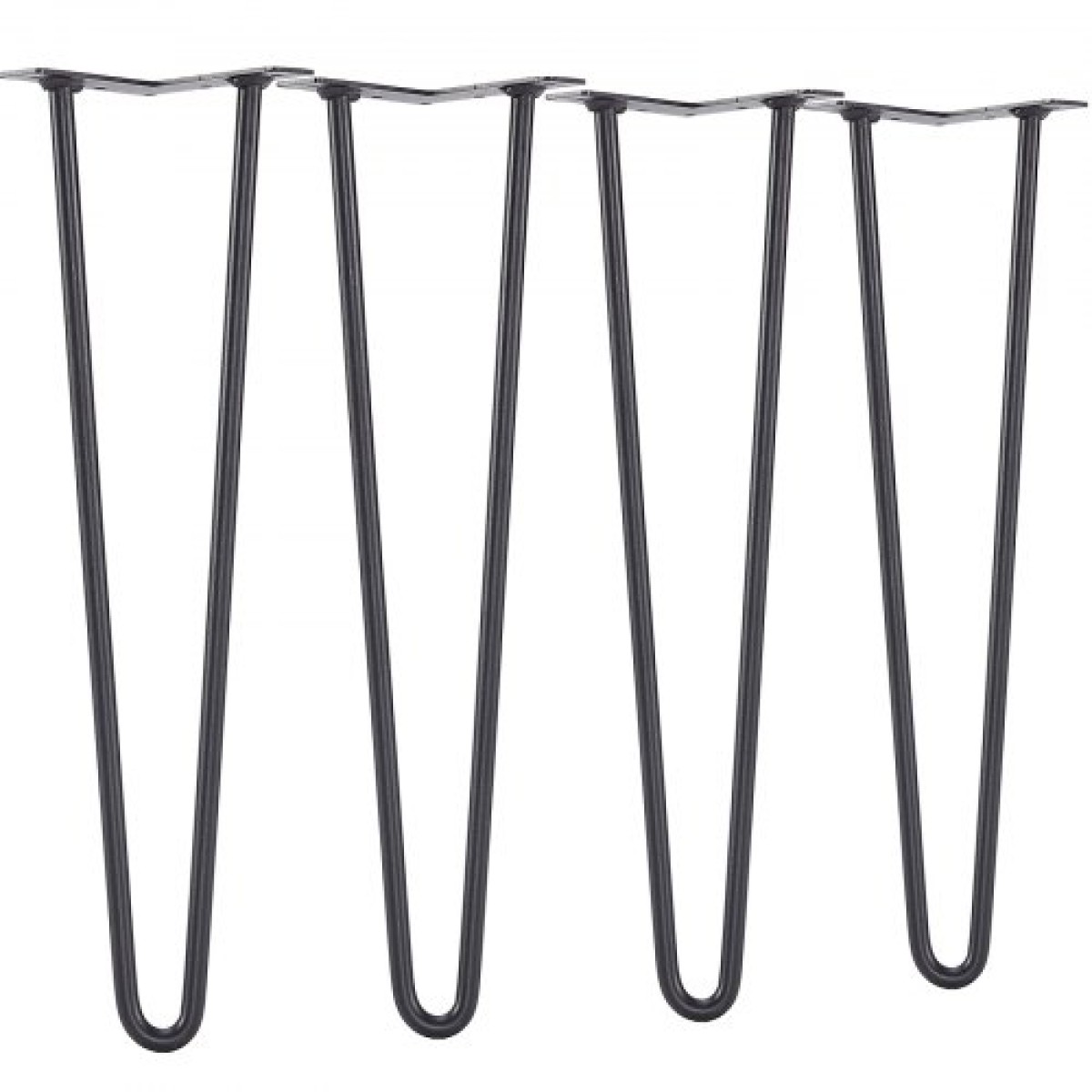 Πόδια επίπλων φουρκέτας VEVOR 482,6MM, Μεταλλικά DIY έργα για κομοδίνο, τραπεζάκι σαλονιού, γραφείο, 226,8KG χωρητικότητα φόρτωσης με προστατευτικά δαπέδου από καουτσούκ, μεταλλικά ανθεκτικά μοντέρνα πόδια τραπεζιού βαρέως τύπου, 4 ΤΕΜ.