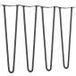 Πόδια επίπλων φουρκέτας VEVOR 482,6MM, Μεταλλικά DIY έργα για κομοδίνο, τραπεζάκι σαλονιού, γραφείο, 226,8KG χωρητικότητα φόρτωσης με προστατευτικά δαπέδου από καουτσούκ, μεταλλικά ανθεκτικά μοντέρνα πόδια τραπεζιού βαρέως τύπου, 4 ΤΕΜ.