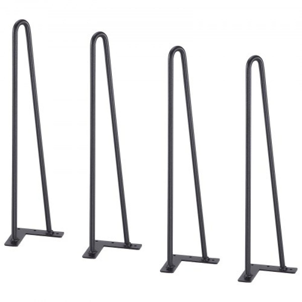 Πόδια επίπλων φουρκέτας VEVOR 482,6MM, Μεταλλικά DIY έργα για κομοδίνο, τραπεζάκι σαλονιού, γραφείο, 226,8KG χωρητικότητα φόρτωσης με προστατευτικά δαπέδου από καουτσούκ, μεταλλικά ανθεκτικά μοντέρνα πόδια τραπεζιού βαρέως τύπου, 4 ΤΕΜ.