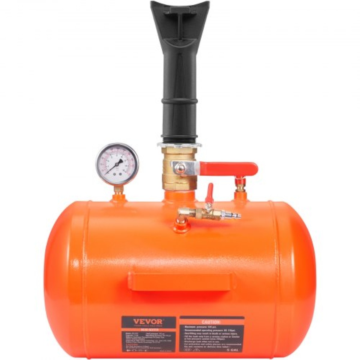 VEVOR Tire Bead Seater, 5 Gal/19L Air Tire Bead Blaster με μανόμετρο & λαβή, 145 PSI Seating Tool Inflator Tank, 85-116 PSI Operating Pressure for Car Truck ATV