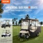 Περίβλημα VEVOR Golf Cart, 600D Polyester Driving Consure με διαφανή παράθυρα 4 όψεων, 4 καλύμματα Passenger Club Car Cars για 2+2 Passenger Cart Golf, αντηλιακό και ανθεκτικό στη σκόνη κάλυμμα εξωτερικού καροτσιού
