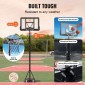 Στεφάνη μπάσκετ VEVOR, 4-10 πόδια ρυθμιζόμενο ύψος φορητό σύστημα σανίδας, 44 ιντσών στεφάνι μπάσκετ & γκολ, παιδικό και ενήλικο σετ μπάσκετ με ρόδες, βάση και γεμιστή βάση, για εξωτερικούς/εσωτερικούς χώρους