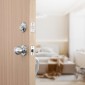 Σετ χειρολαβής και Deadbolt μπροστινής πόρτας VEVOR, Σετ κλειδαριάς μπροστινής πόρτας από σατινέ νικέλιο με εσωτερικό πόμολο, ρυθμιζόμενη απόσταση οπών μονοκύλινδρο χειρολαβή, για δεξιά και αριστερά είσοδο και μπροστινή πόρτα