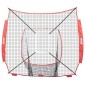 VEVOR 7x7 ft δίχτυ προπόνησης μπέιζμπολ σόφτμπολ, φορητό δίχτυ προπόνησης του μπέιζμπολ για βολτάρισμα, βοηθήματα προπόνησης εξοπλισμού μπέιζμπολ Backstop με ζώνη κρούσης (μόνο δίχτυ)