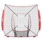 VEVOR 7x7 ft δίχτυ προπόνησης μπέιζμπολ σόφτμπολ, φορητό δίχτυ προπόνησης του μπέιζμπολ για βολτάρισμα, βοηθήματα προπόνησης εξοπλισμού μπέιζμπολ Backstop με ζώνη κρούσης (μόνο δίχτυ)
