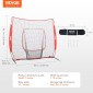 VEVOR 213,4 x 213,4 cm Baseball Softball Practice Net, Φορητό δίχτυ προπόνησης Baseball for Hitting Batting Catching Pitching, Backstop Baseball Equipment Training Aid with Carry Bag and Strike Zone