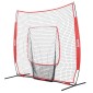 VEVOR 213,4 x 213,4 cm Baseball Softball Practice Net, Φορητό δίχτυ προπόνησης Baseball for Hitting Batting Catching Pitching, Backstop Baseball Equipment Training Aid with Carry Bag and Strike Zone