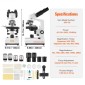Σύνθετο μικροσκόπιο VEVOR Binocular, μεγέθυνση 40X-2500X, Binocular Compound Lab μικροσκόπιο με φωτισμό LED, μηχανικό στάδιο δύο επιπέδων, περιλαμβάνει θήκη τηλεφώνου & διαφάνειες μικροσκοπίου
