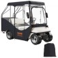 Περίβλημα VEVOR Golf Cart, 420D Polyester Driving Consure με διαφανή παράθυρα 4 όψεων, 4 καλύμματα Passenger Club Car Cars για 2+2 Passenger Cart Golf, Αντιηλιακό και ανθεκτικό στη σκόνη κάλυμμα εξωτερικού καροτσιού