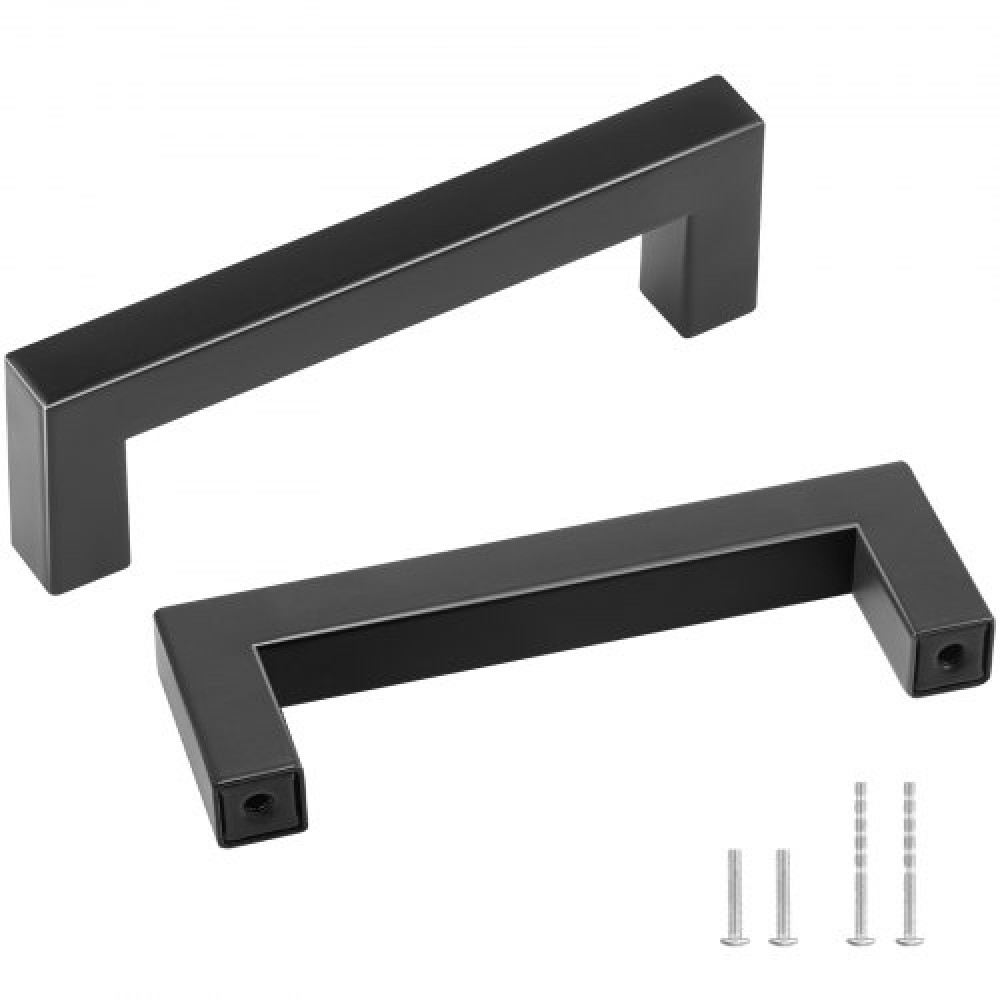 VEVOR 30 Pack Ντουλάπι Ντουλάπα, 3,86 ίντσες / 96 χιλιοστά Centre to Center Λεπτό τετράγωνο συρτάρι ντουλαπιών κουζίνας, ανοξείδωτες μοντέρνες λαβές πόρτας ντουλαπιών κουζίνας για μπάρα μπάνιου κουζίνας Εξοπλισμός Μαύρο ματ