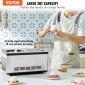 VEVOR 1.9 L Automatic Ice Cream Machine Electric Yogurt Gelato Make Silver