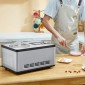 VEVOR 1.9 L Automatic Ice Cream Machine Electric Yogurt Gelato Make Silver