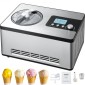 VEVOR 1.9 L Automatic Ice Cream Machine Electric Yogurt Gelato Make Silver
