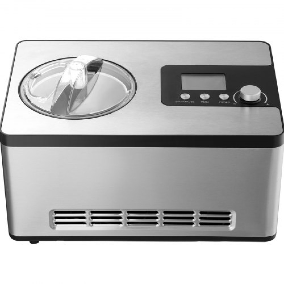 VEVOR 1.9 L Automatic Ice Cream Machine Electric Yogurt Gelato Make Silver