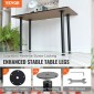 VEVOR 711.2MM Ρυθμιζόμενα πόδια γραφείου, Πόδια επίπλων τραπεζιού γραφείου από ενισχυμένο ατσάλι Σετ 4 τεμαχίων για DIY, 544,3 KG Επιτραπέζια πόδια βαρέως τύπου χωρητικότητας 544,3 KG, Πόδια γρήγορης εγκατάστασης με ρυθμιζόμενο κύπελλο ποδιών μαύρο