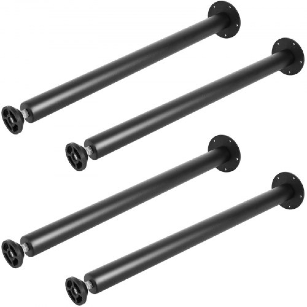 VEVOR 711.2MM Ρυθμιζόμενα πόδια γραφείου, Πόδια επίπλων τραπεζιού γραφείου από ενισχυμένο ατσάλι Σετ 4 τεμαχίων για DIY, 544,3 KG Επιτραπέζια πόδια βαρέως τύπου χωρητικότητας 544,3 KG, Πόδια γρήγορης εγκατάστασης με ρυθμιζόμενο κύπελλο ποδιών μαύρο