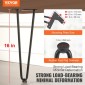 Πόδια επίπλων φουρκέτας VEVOR 406.4MM, Μεταλλικά DIY έργα για κομοδίνο, τραπεζάκι σαλονιού, γραφείο, χωρητικότητα 226,8 KG με προστατευτικά δαπέδου από καουτσούκ, μεταλλικά ανθεκτικά μοντέρνα πόδια τραπεζιού βαρέως τύπου, 4 ΤΕΜ.