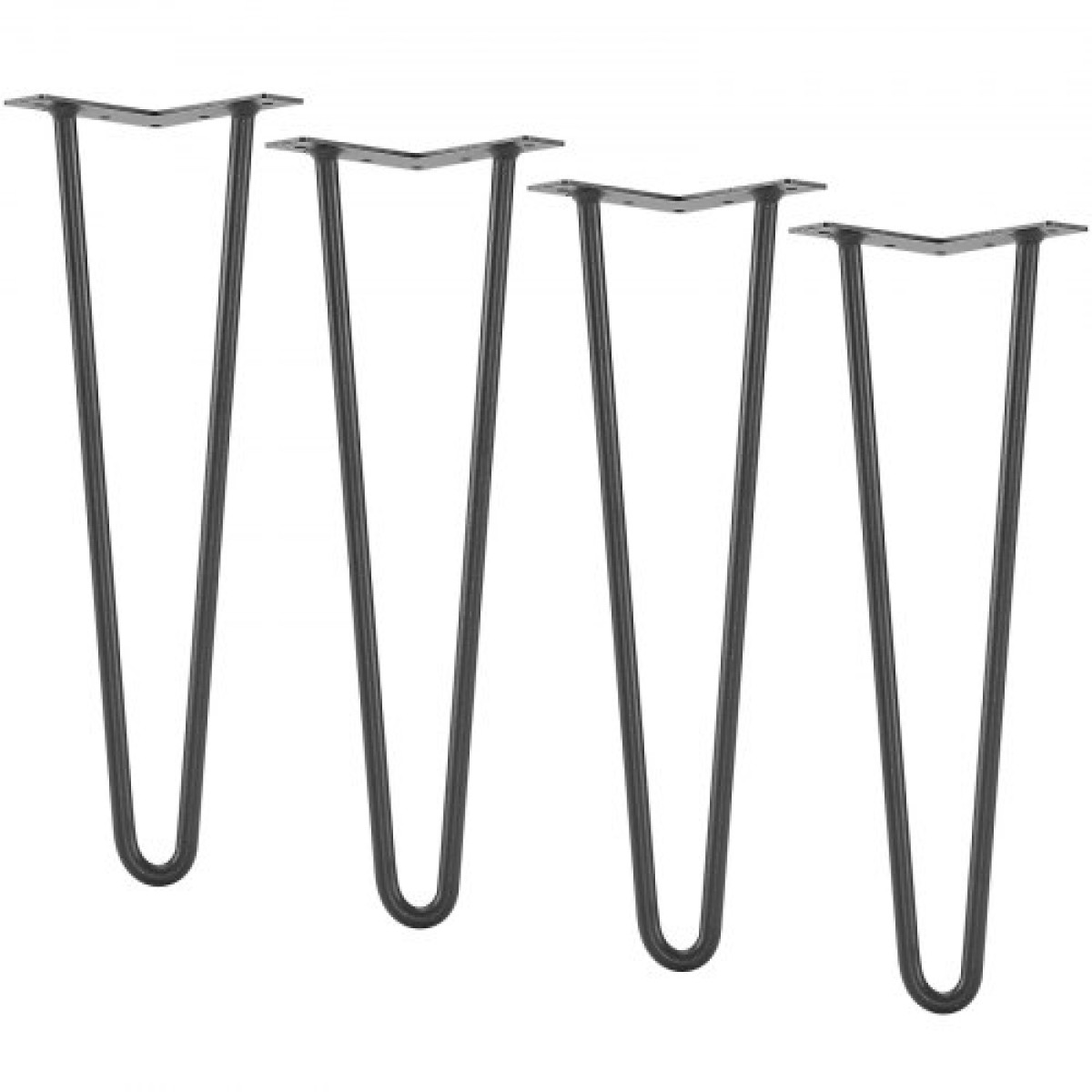Πόδια επίπλων φουρκέτας VEVOR 406.4MM, Μεταλλικά DIY έργα για κομοδίνο, τραπεζάκι σαλονιού, γραφείο, χωρητικότητα 226,8 KG με προστατευτικά δαπέδου από καουτσούκ, μεταλλικά ανθεκτικά μοντέρνα πόδια τραπεζιού βαρέως τύπου, 4 ΤΕΜ.