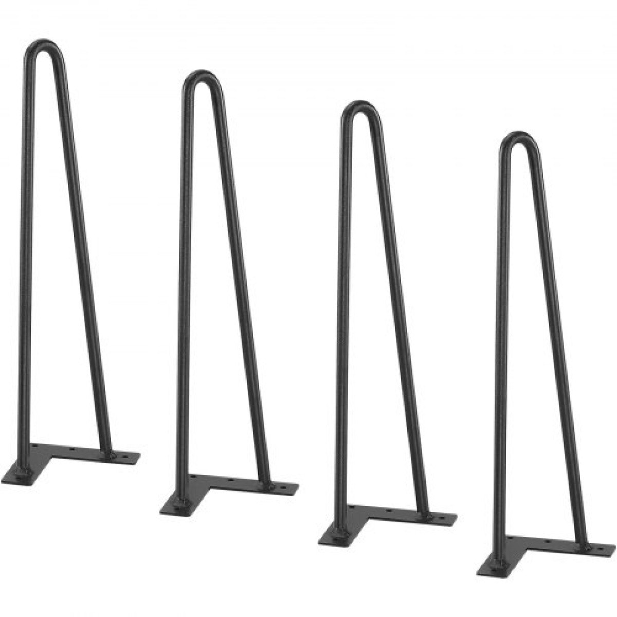 Πόδια επίπλων φουρκέτας VEVOR 406.4MM, Μεταλλικά DIY έργα για κομοδίνο, τραπεζάκι σαλονιού, γραφείο, χωρητικότητα 226,8 KG με προστατευτικά δαπέδου από καουτσούκ, μεταλλικά ανθεκτικά μοντέρνα πόδια τραπεζιού βαρέως τύπου, 4 ΤΕΜ.