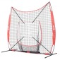 VEVOR 7x7 ft δίχτυ προπόνησης μπέιζμπολ σόφτμπολ, φορητό δίχτυ προπόνησης μπέιζμπολ για χτυπήματα, εξοπλισμός οπίσθιας πλάκας με πλαίσιο τόξου, τσάντα μεταφοράς, ζώνη κρούσης, 12 μπάλες, μπλουζάκι και συλλέκτης μπάλας