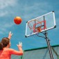 Στεφάνη μπάσκετ VEVOR, 7,6-10 ft ρυθμιζόμενο ύψος φορητό σύστημα ταμπλό, 50 ιντσών στεφάνι μπάσκετ και γκολ, παιδικό και ενήλικο σετ μπάσκετ με ρόδες, βάση και γεμιστή βάση, για εξωτερικούς/εσωτερικούς χώρους