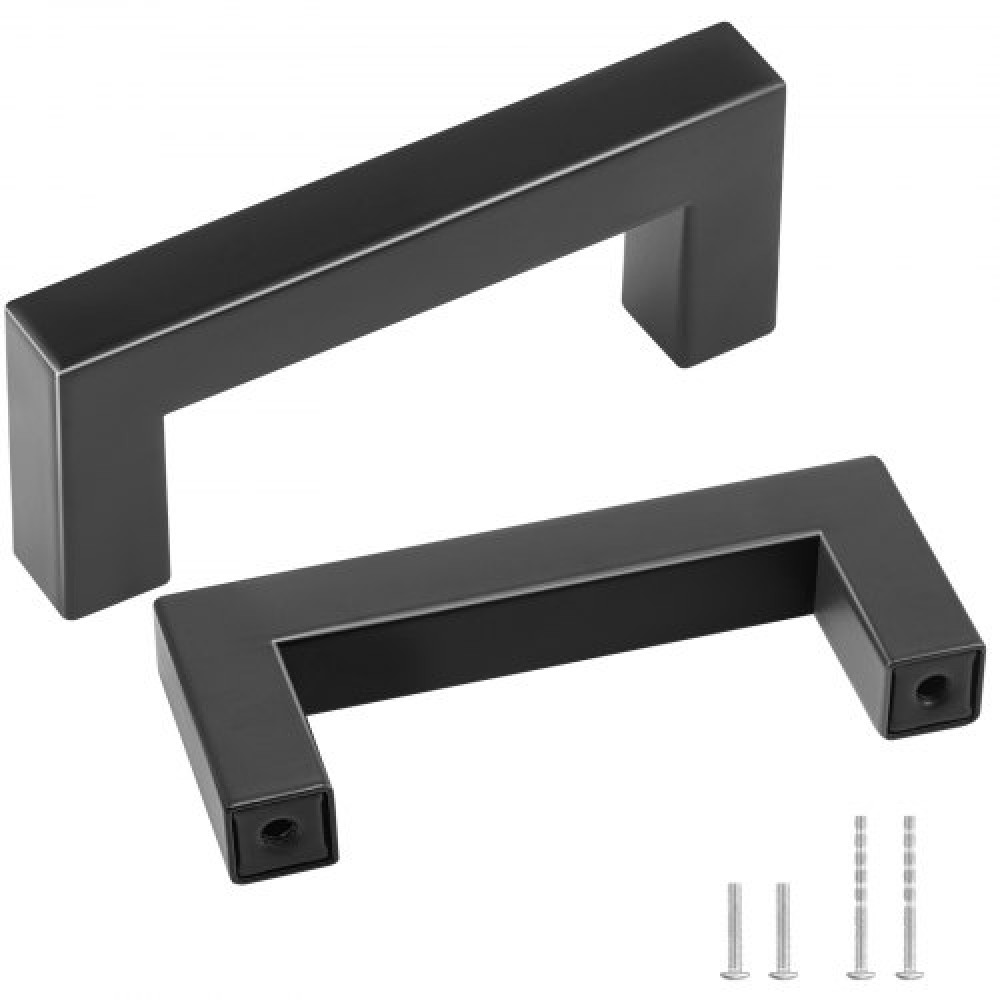 VEVOR 30 Pack Ντουλάπι έλξης, 3 ιντσών / 76 χιλιοστά Κέντρο στο κέντρο Λεπτό τετράγωνο συρτάρι ντουλαπιών κουζίνας, ανοξείδωτα μοντέρνα χερούλια πόρτας ντουλαπιών κουζίνας για μπάρα μπάνιου κουζίνας Εξοπλισμός Μαύρο ματ